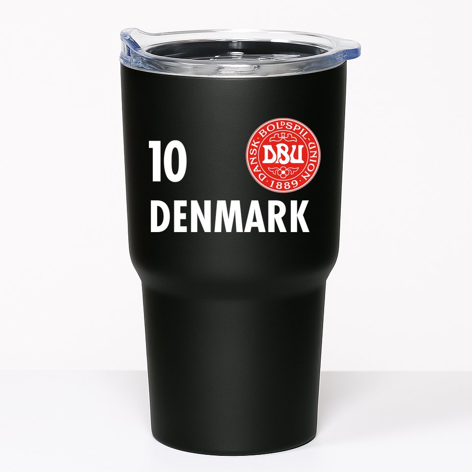 Denmark Danish Soccer No 10 DBU Logo Tumbler
