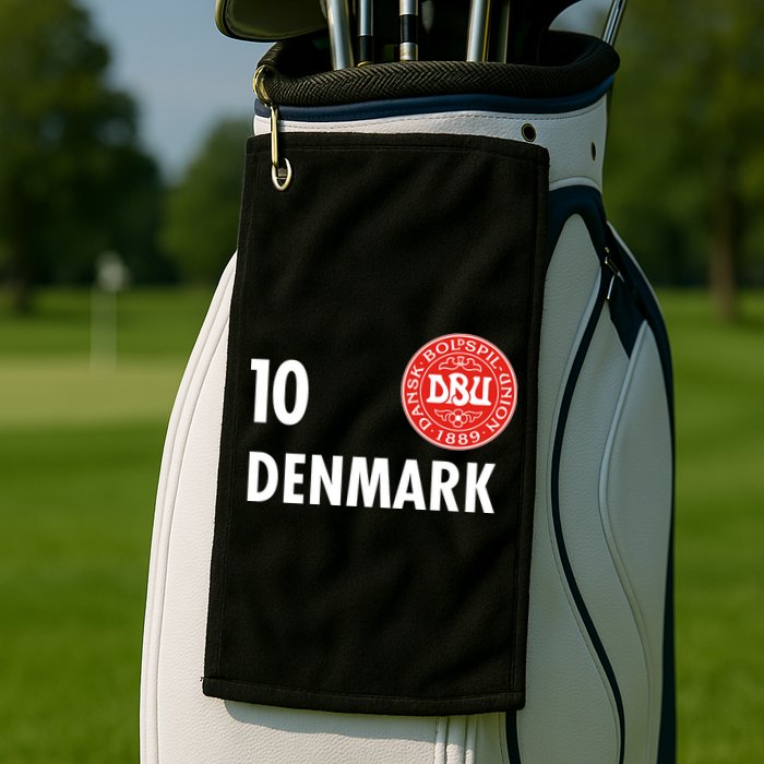 Denmark Danish Soccer No 10 DBU Logo Golf Towel
