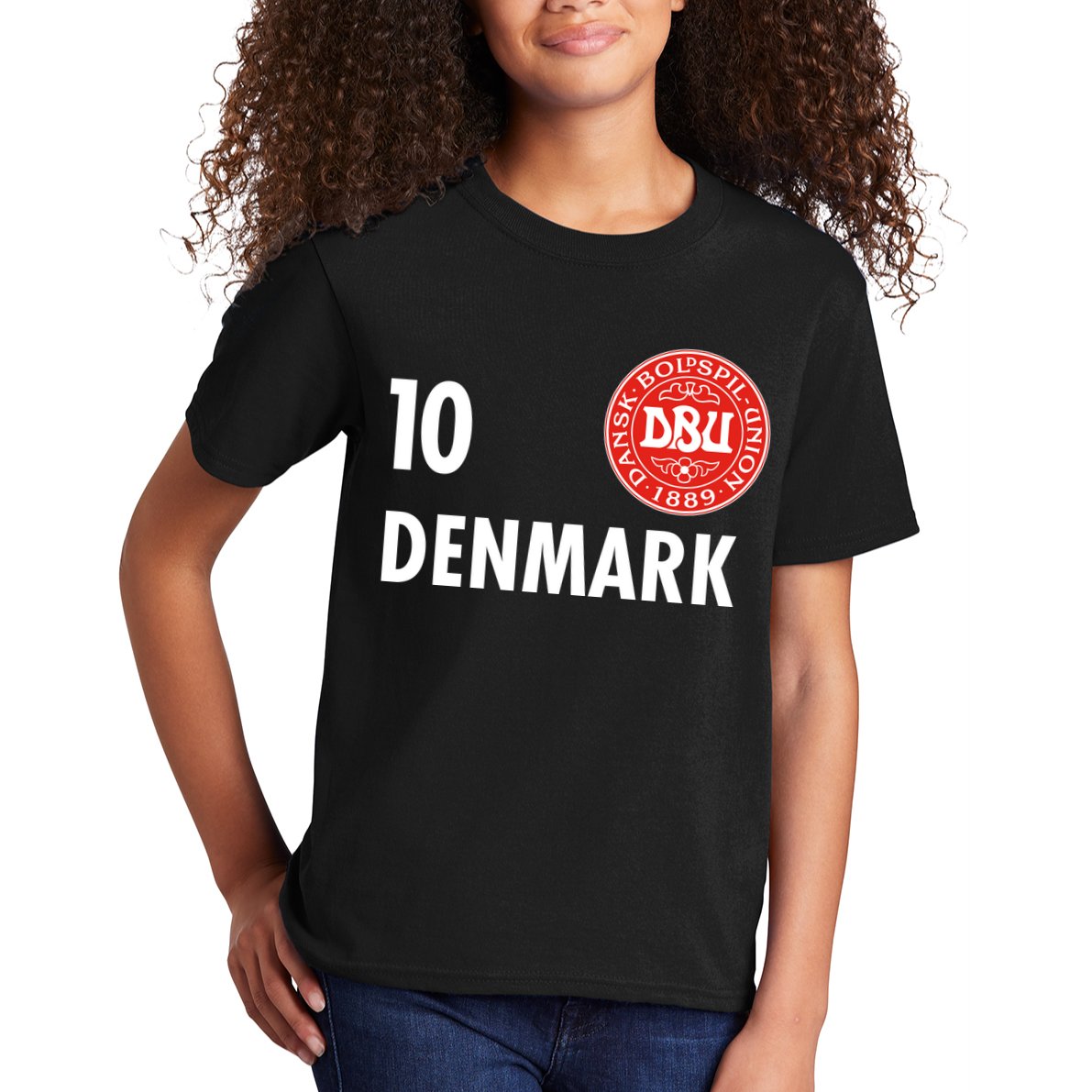 Denmark Danish Soccer No 10 DBU Logo Kids T-Shirt
