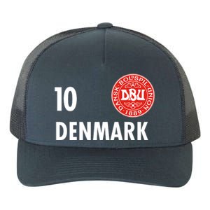 Denmark Danish Soccer No 10 DBU Logo Yupoong Adult 5-Panel Trucker Hat