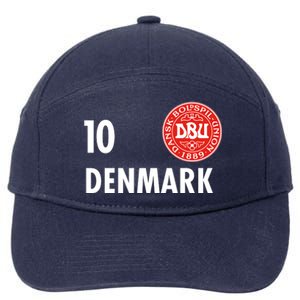 Denmark Danish Soccer No 10 DBU Logo 7-Panel Snapback Hat