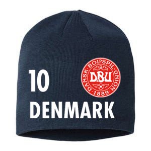 Denmark Danish Soccer No 10 DBU Logo Sustainable Beanie