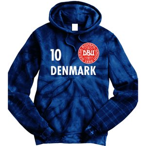 Denmark Danish Soccer No 10 DBU Logo Tie Dye Hoodie