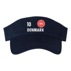 Denmark Danish Soccer No 10 DBU Logo Valucap Bio-Washed Visor