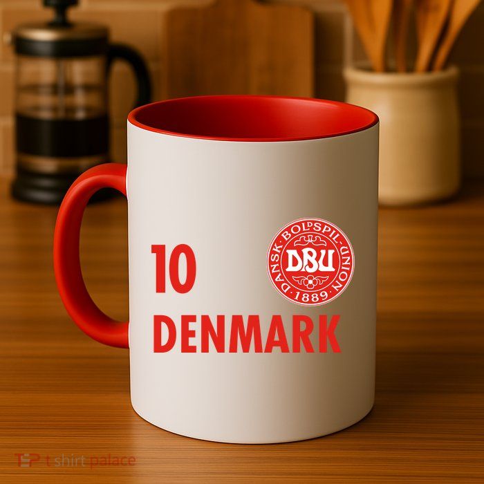 Denmark Danish Soccer No 10 DBU Logo Mug