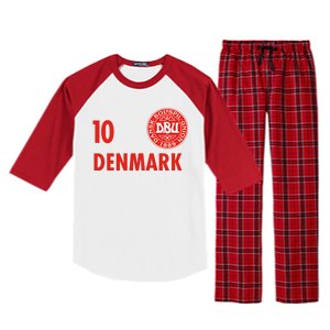 Denmark Danish Soccer No 10 DBU Logo Raglan Sleeve Pajama Set