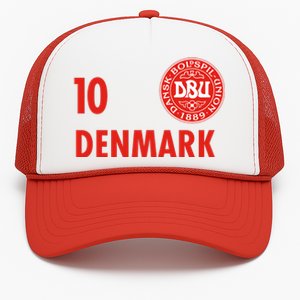 Denmark Danish Soccer No 10 DBU Logo Trucker Hat