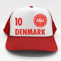 Denmark Danish Soccer No 10 DBU Logo Trucker Hat