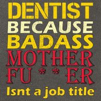 Dentist Badass Job Title Cotton Canvas Backpack