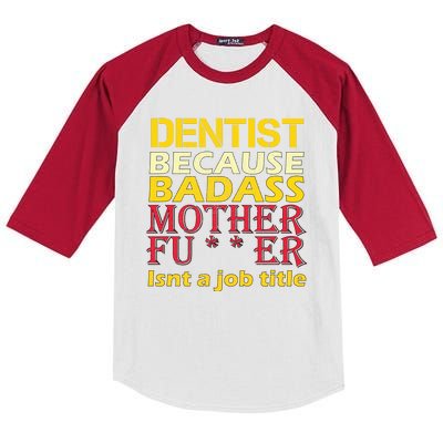 Dentist Badass Job Title Kids Colorblock Raglan Jersey