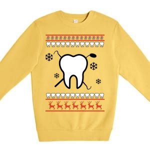 Dentist Ugly Christmas Sweater Premium Crewneck Sweatshirt