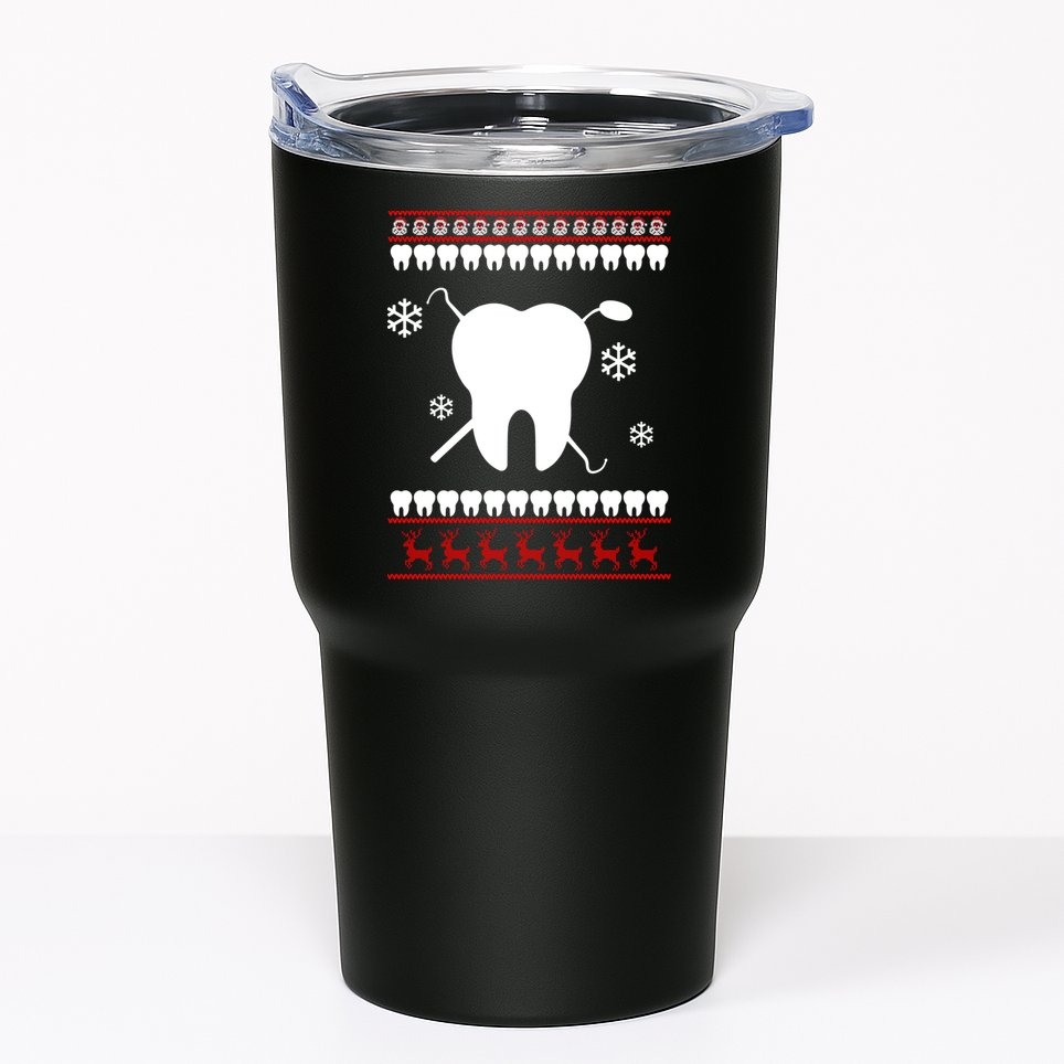 Dentist Ugly Christmas Sweater Tumbler