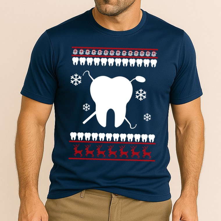 Dentist Ugly Christmas Sweater Performance Shirt