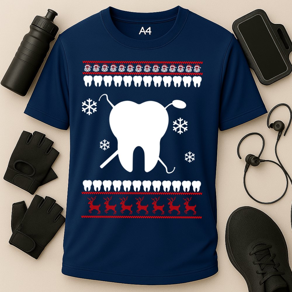 Dentist Ugly Christmas Sweater Performance Shirt