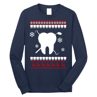 Dentist Ugly Christmas Sweater Long Sleeve Shirt