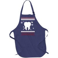 Dentist Ugly Christmas Sweater Full-Length Apron With Pockets