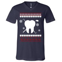 Dentist Ugly Christmas Sweater V-Neck T-Shirt