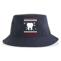 Dentist Ugly Christmas Sweater Sustainable Bucket Hat