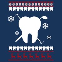 Dentist Ugly Christmas Sweater Button