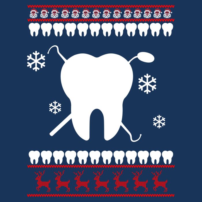 Dentist Ugly Christmas Sweater Button