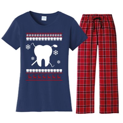 Dentist Ugly Christmas Sweater Women's Flannel Pajama Set