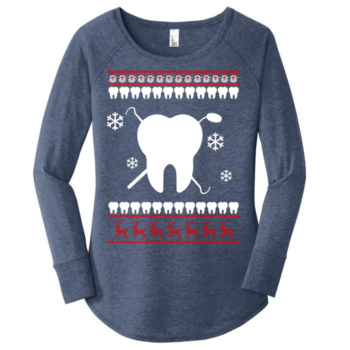 Dentist Ugly Christmas Sweater Women's Perfect Tri Tunic Long Sleeve Shirt