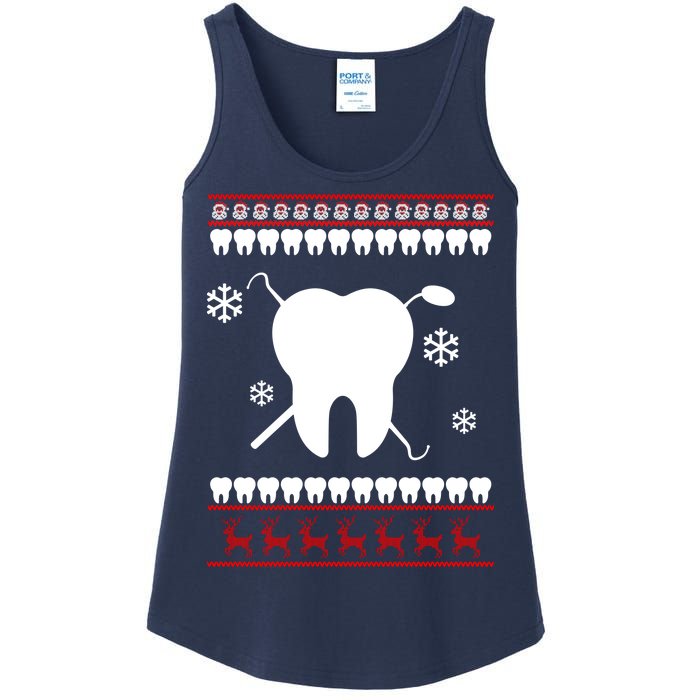 Dentist Ugly Christmas Sweater Ladies Essential Tank