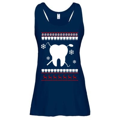 Dentist Ugly Christmas Sweater Ladies Essential Flowy Tank