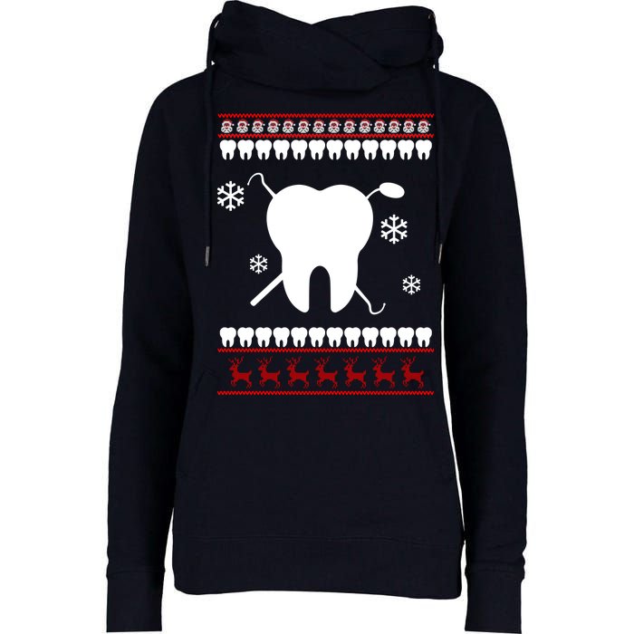 Dentist Ugly Christmas Sweater Womens Funnel Neck Pullover Hood