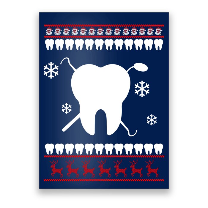 Dentist Ugly Christmas Sweater Poster