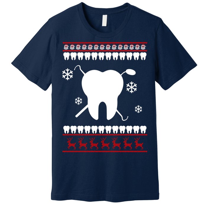 Dentist Ugly Christmas Sweater Premium T-Shirt