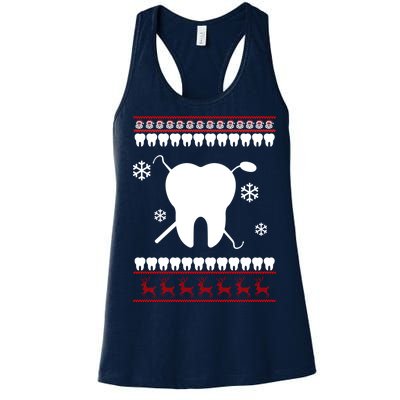 Dentist Ugly Christmas Sweater Women's Racerback Tank