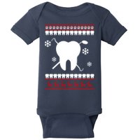 Dentist Ugly Christmas Sweater Baby Bodysuit