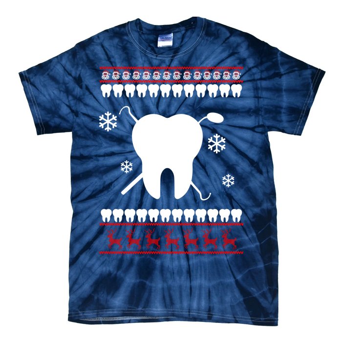 Dentist Ugly Christmas Sweater Tie-Dye T-Shirt