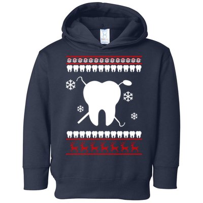 Dentist Ugly Christmas Sweater Toddler Hoodie