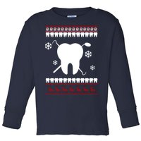 Dentist Ugly Christmas Sweater Toddler Long Sleeve Shirt