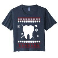 Dentist Ugly Christmas Sweater Women's Crop Top Tee