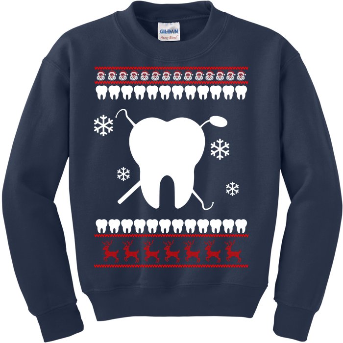 Dentist Ugly Christmas Sweater Kids Sweatshirt