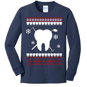 Dentist Ugly Christmas Sweater Kids Long Sleeve Shirt