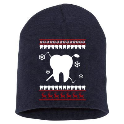 Dentist Ugly Christmas Sweater Short Acrylic Beanie