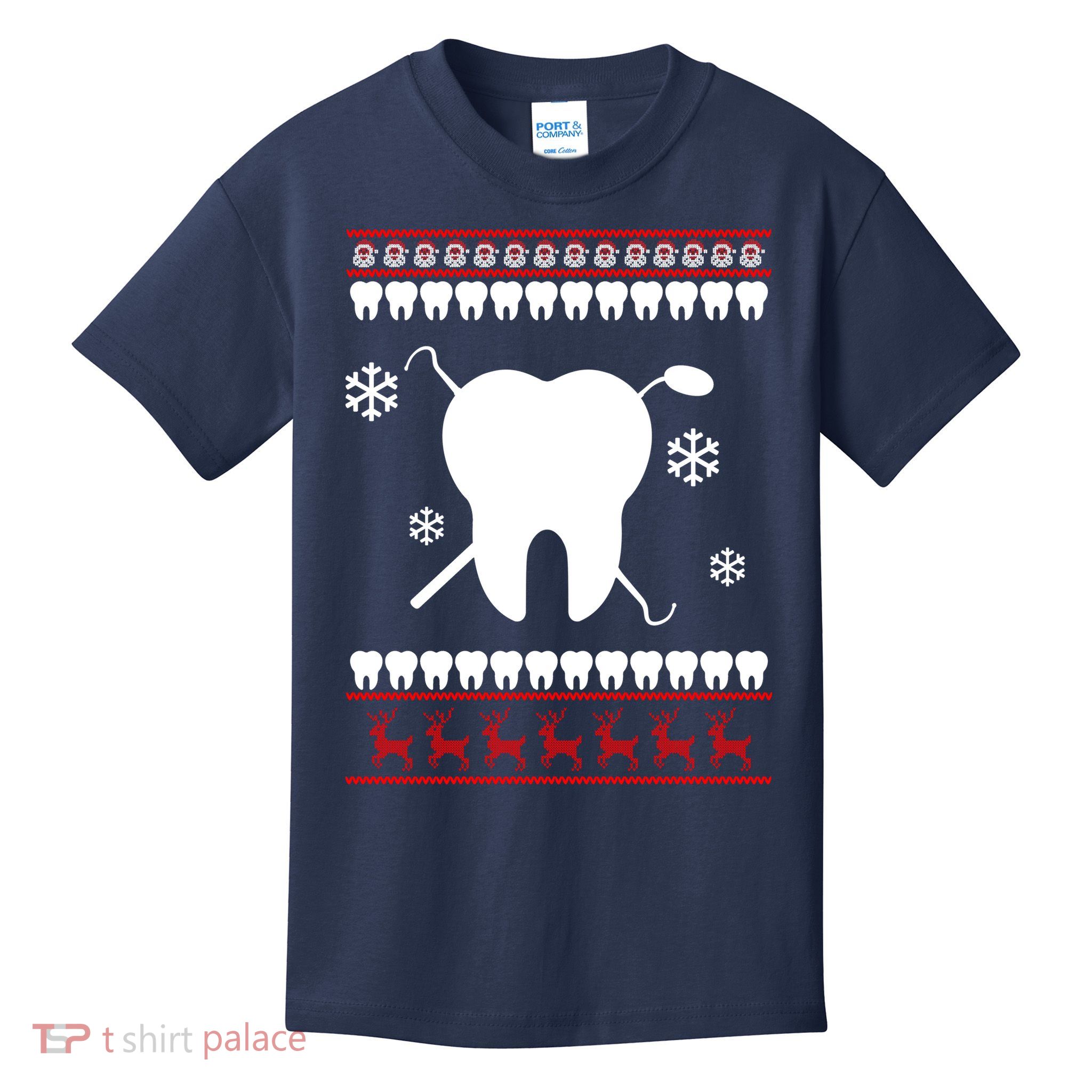 Dentist Ugly Christmas Sweater Kids T-Shirt