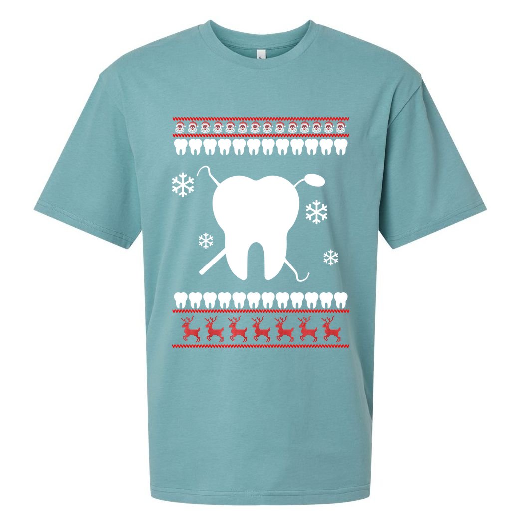Dentist Ugly Christmas Sweater Sueded Cloud Jersey T-Shirt