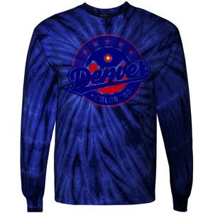 Denver Colorado Baseball Logo Tie-Dye Long Sleeve Shirt