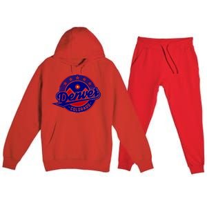 Denver Colorado Baseball Logo Premium Hooded Sweatsuit Set