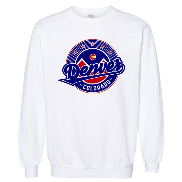 Denver Colorado Baseball Logo Garment-Dyed Sweatshirt