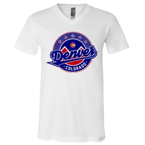 Denver Colorado Baseball Logo V-Neck T-Shirt