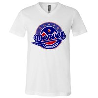 Denver Colorado Baseball Logo V-Neck T-Shirt