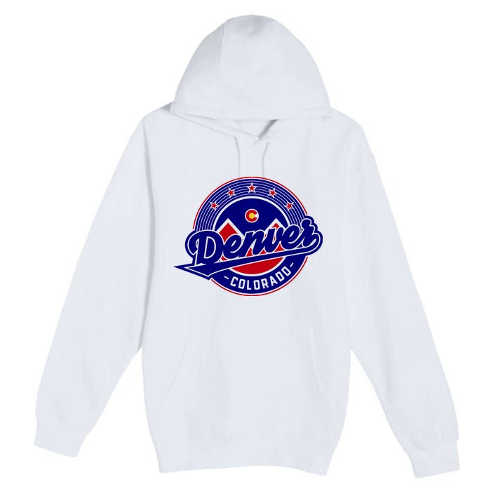 Denver Colorado Baseball Logo Premium Pullover Hoodie