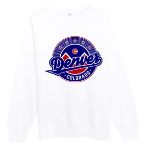 Denver Colorado Baseball Logo Premium Crewneck Sweatshirt