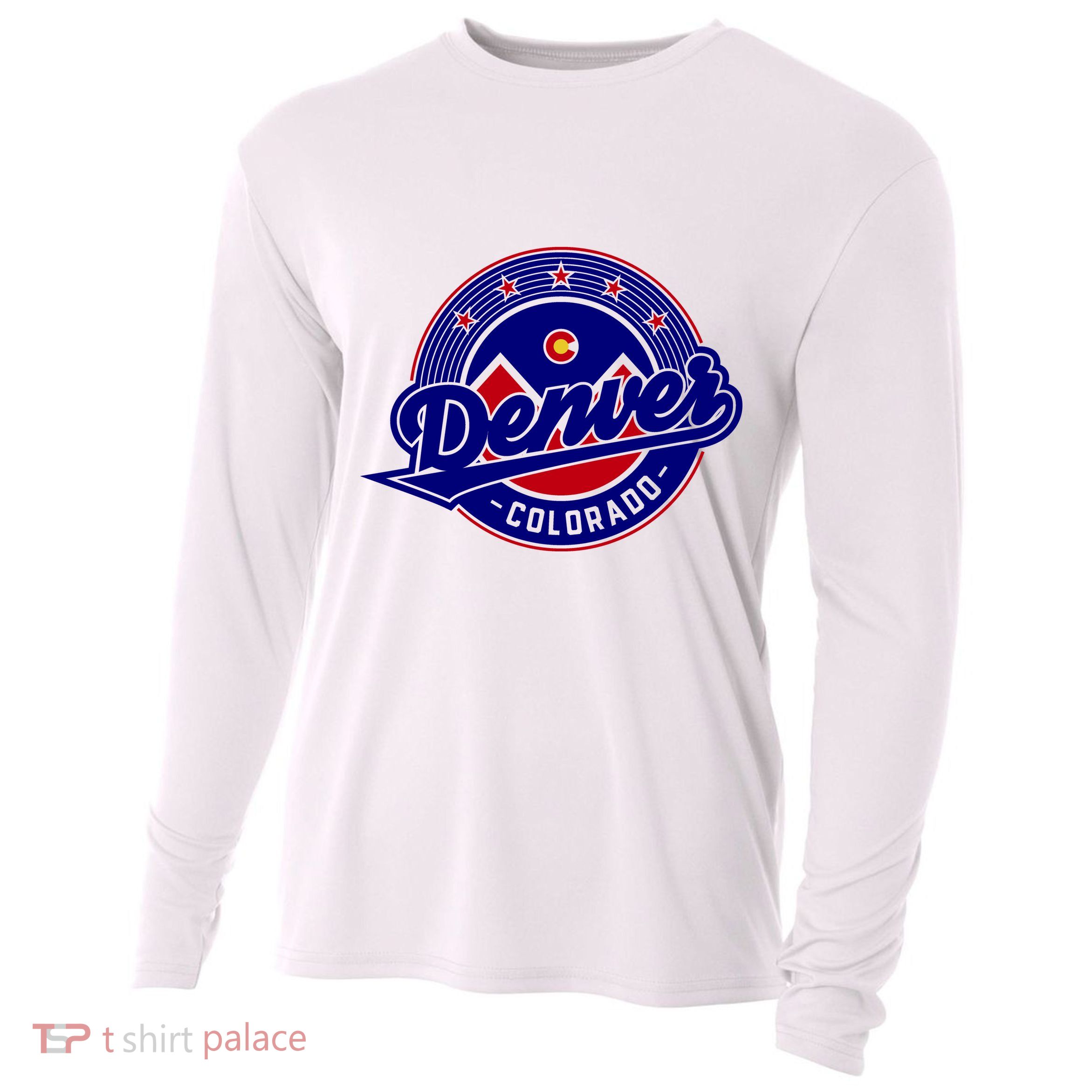 Denver Colorado Baseball Logo Cooling Performance Long Sleeve Crew